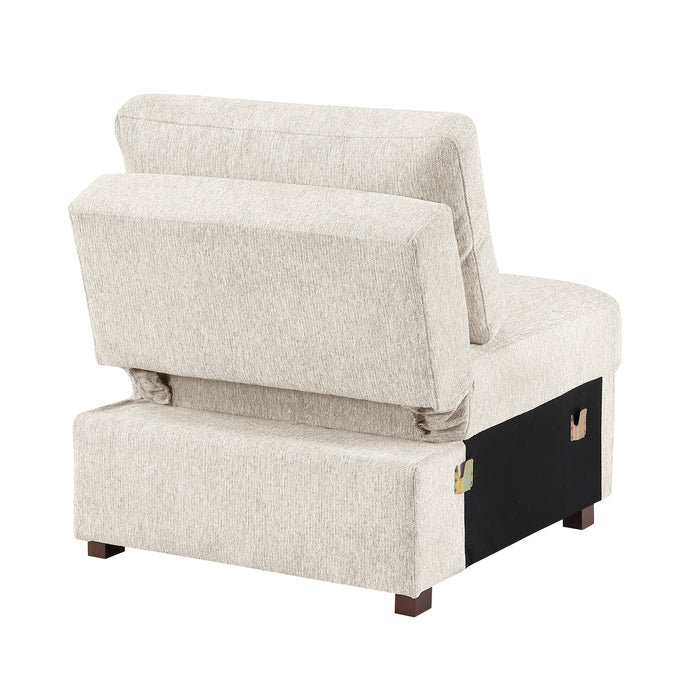 8548BE*4SCACCLA 3-Piece Sectional with Pull-out Bed and Click Motion Back