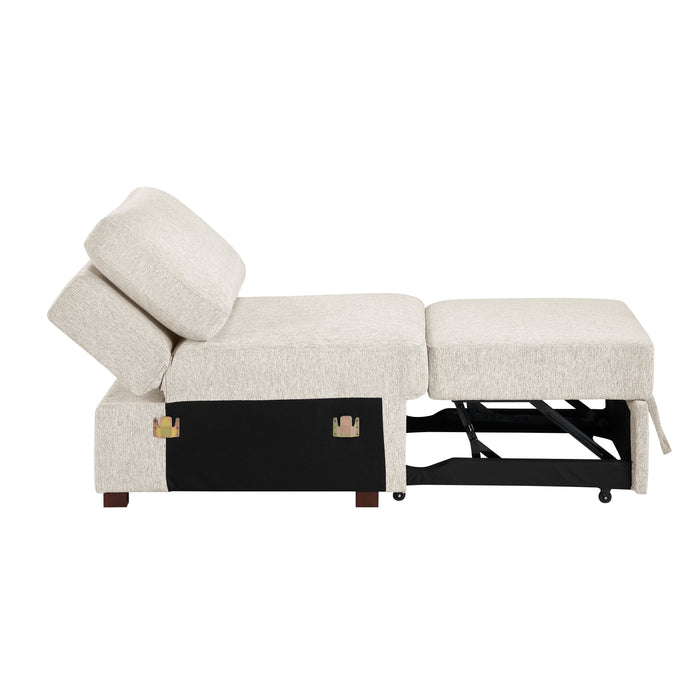 8548BE*4SCACCLA 3-Piece Sectional with Pull-out Bed and Click Motion Back