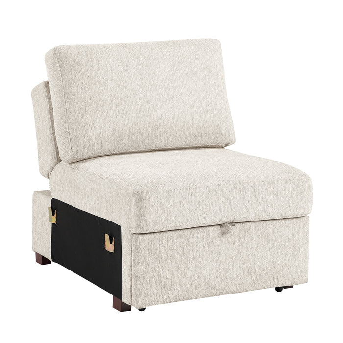 8548BE*4SCACCLA 3-Piece Sectional with Pull-out Bed and Click Motion Back