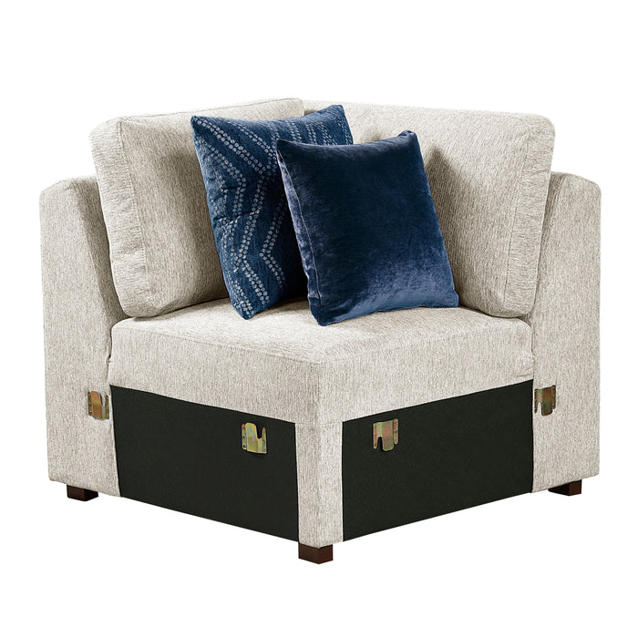 8548BE*4SCACCLA 3-Piece Sectional with Pull-out Bed and Click Motion Back
