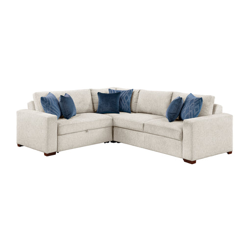 8548BE*4SC15ACLA 3-Piece Sectional with Pull-out Bed and Click Motion Back