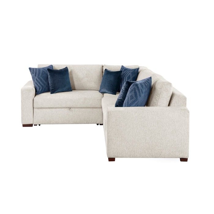 8548BE*4SC15ACLA 3-Piece Sectional with Pull-out Bed and Click Motion Back