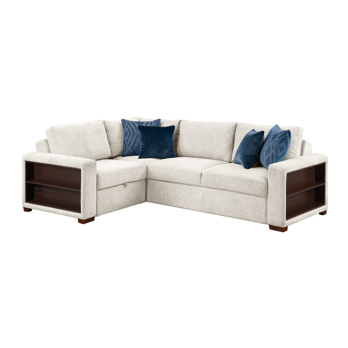 8548BE*4SCACCLA2 3-Piece Sectional with Pull-out Bed and Click Motion Back