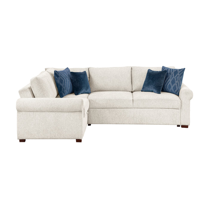 8548BE*4SCACCLA4 3-Piece Sectional with Pull-out Bed and Click Motion Back