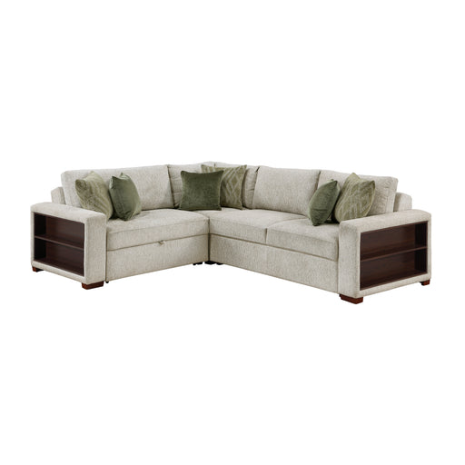8548*4SC15ACLA2 3-Piece Sectional with Pull-out Bed and Click Motion Back