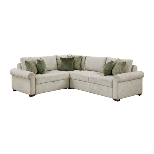 8548*4SC15ACLA4 3-Piece Sectional with Pull-out Bed and Click Motion Back