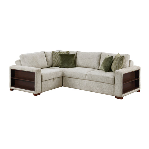 8548*4SCACCLA2 3-Piece Sectional with Pull-out Bed and Click Motion Back