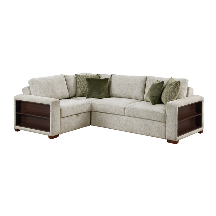 8548*4SCACCLA2 3-Piece Sectional with Pull-out Bed and Click Motion Back