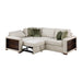 8548*4SCACCLA2 3-Piece Sectional with Pull-out Bed and Click Motion Back