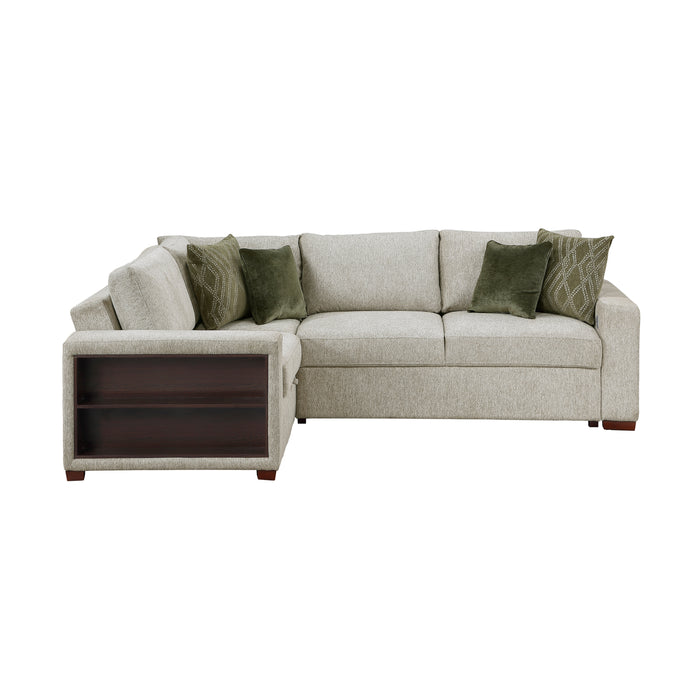 8548*4SCACCLA2 3-Piece Sectional with Pull-out Bed and Click Motion Back