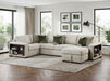 8548*5SCACCLA2 4-Piece Sectional with Reversible Chaise, Pull-out Bed, Hidden Storage and Click Motion Back