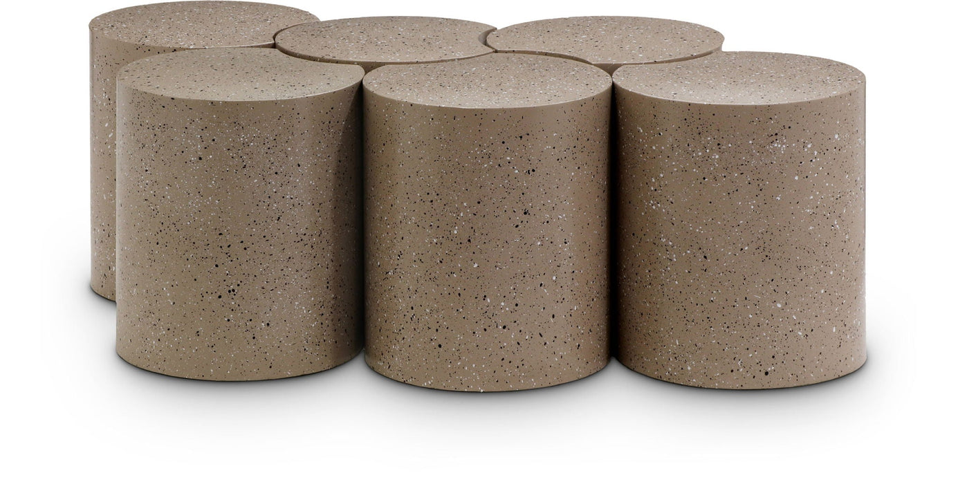 Dimple Terrazzo Pattern Iron Nesting 6pc. Modular Coffee Table