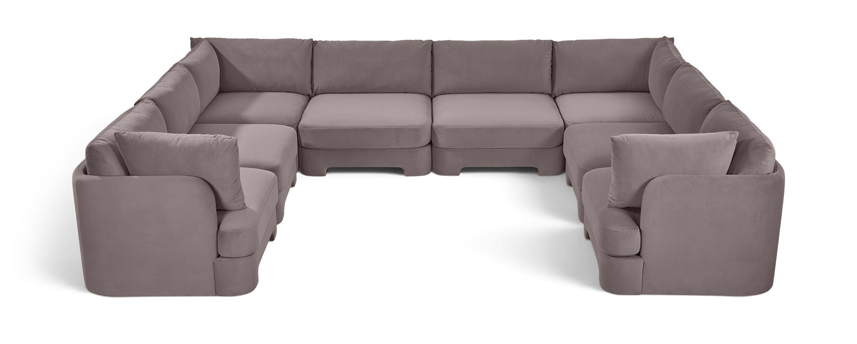 Hammond 148" Velvet Performance Fabric Upholstered 8pc. Modular Sectional