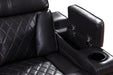 Wedge, LHF Loveseat w/Console /Speaker /Led Light/ Power Headrest, RHF Sofa w/Dropdown Table/