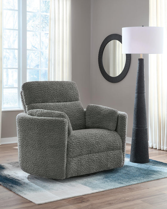 Gosaldo Swivel Power Glider Recliner - Lead