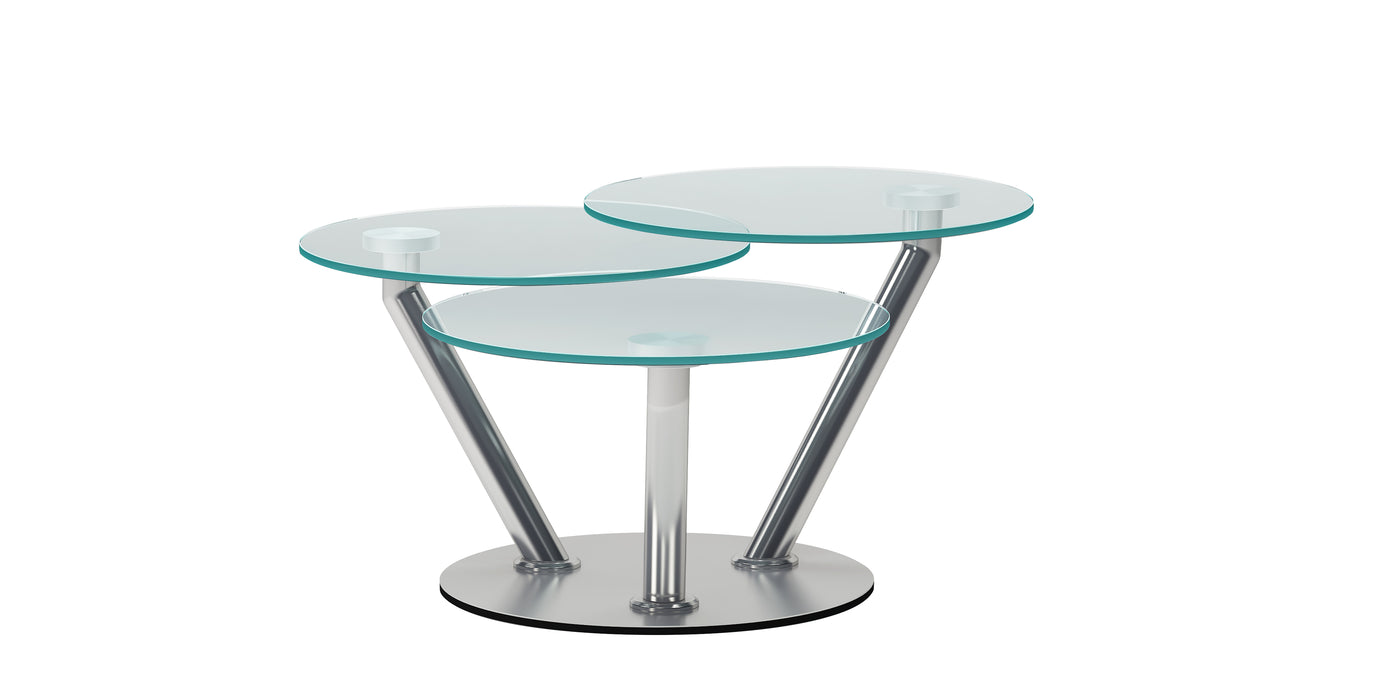 Contemporary Triple Surface Cocktail Table 8643-CT
