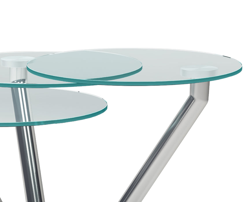 Contemporary Triple Surface Cocktail Table 8643-CT