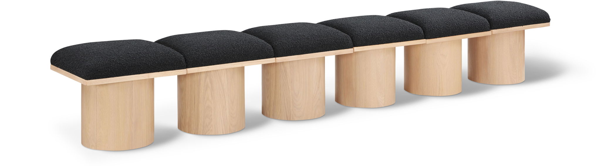 Pavilion Boucle Fabric Upholstered 6pc. Modular Bench