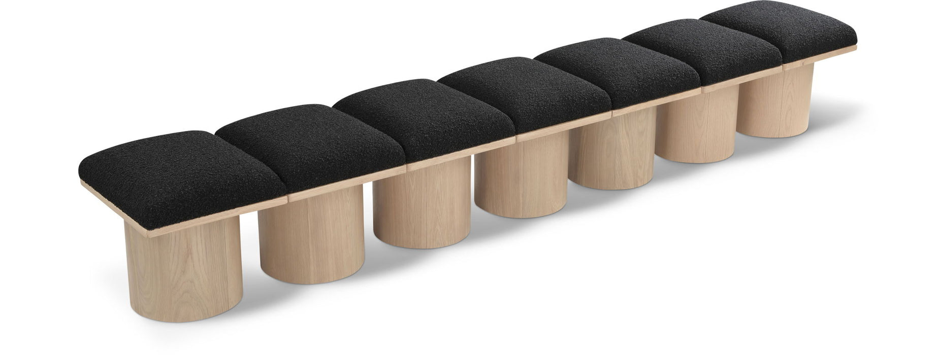 Pavilion Boucle Fabric Upholstered 7pc. Modular Bench