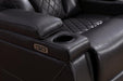 Wedge, LHF Loveseat w/Console /Speaker /Led Light/ Power Headrest, RHF Sofa w/Dropdown Table/