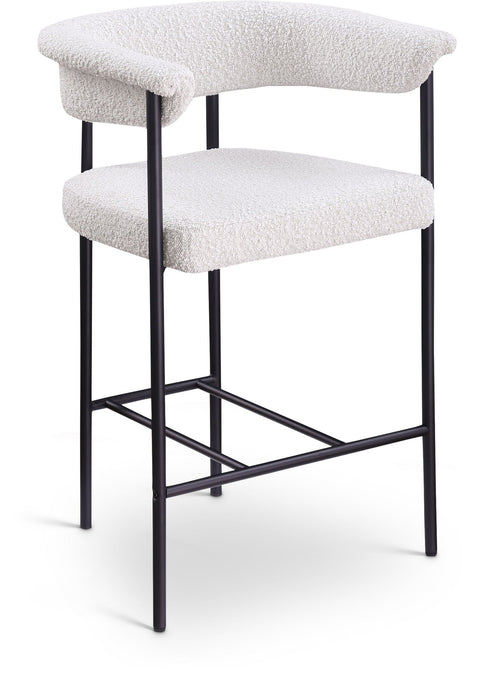 Malin Boucle Fabric Upholstered Counter Stool