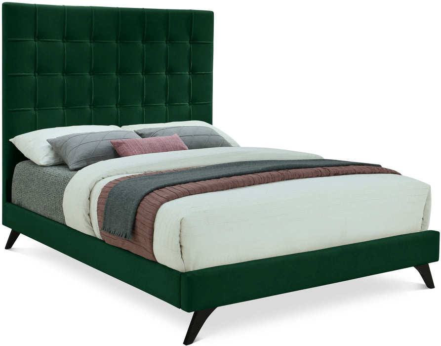 Cama tapizada de terciopelo Elly