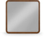 Giada 42" W X 40" H Ash Burl Veneer And Solid Wood Frame Mirror