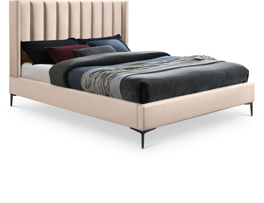 Cama tapizada de terciopelo Nadia