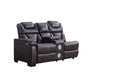 Wedge, LHF Loveseat w/Console /Speaker /Led Light/ Power Headrest, RHF Sofa w/Dropdown Table/