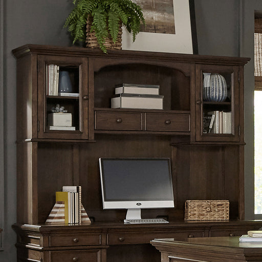 Hartshill 2-door Hutch with Shelves Burnished Oak