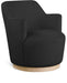 Clarita Boucle Fabric Upholstered Swivel Accent Chair