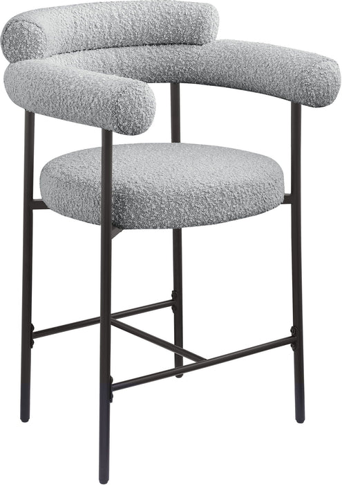 Blake Boucle Fabric Upholstered Counter Stool