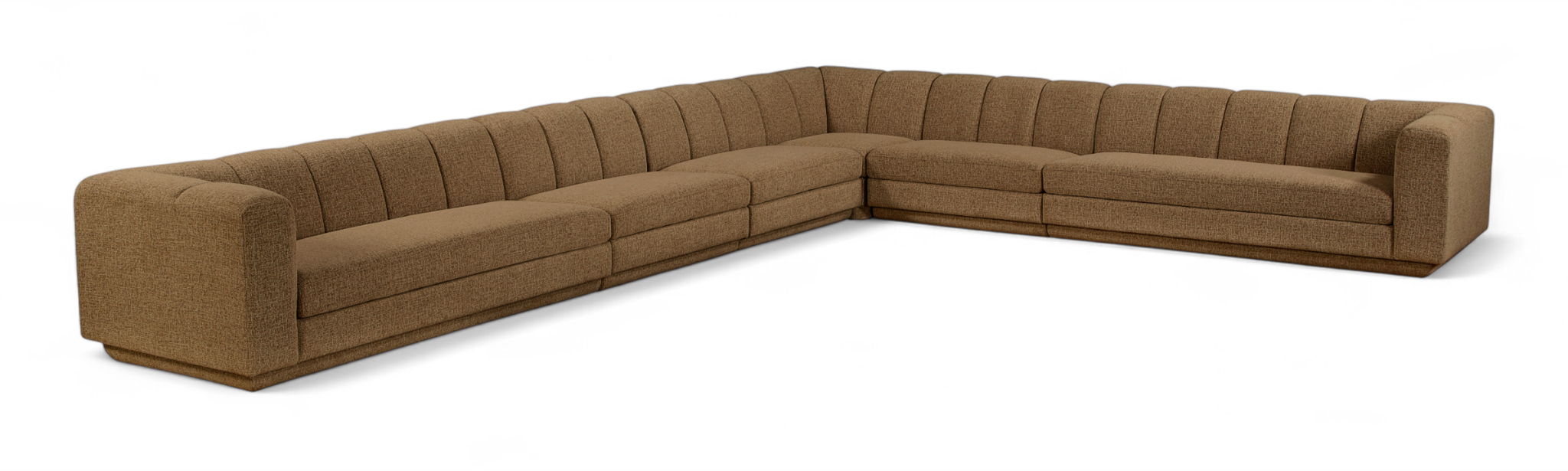 Modari 154.25" Fabric Upholstered 6pc. Modular Sectional