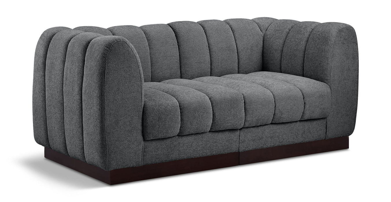 Quinn 69" Chenille Fabric Upholstered 2pc. Modular Loveseat
