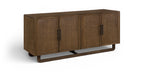 Sova Cane, Solid Wood And Oak Veneer Sideboard/Buffet