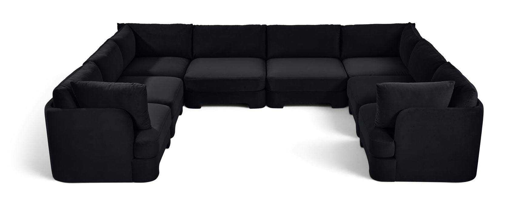 Hammond 148" Velvet Performance Fabric Upholstered 8pc. Modular Sectional