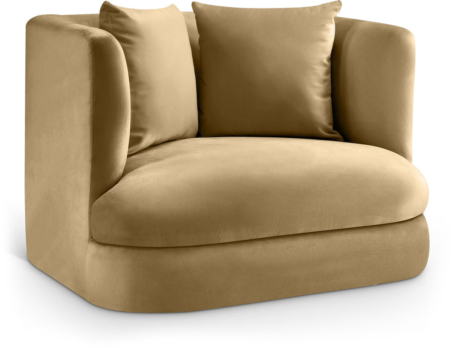 Alder Velvet Upholstered Accent Chair