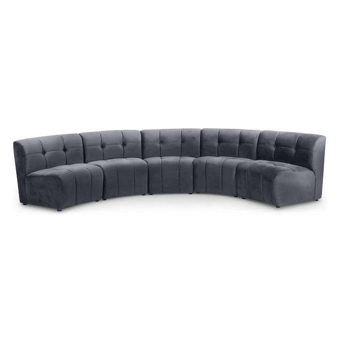 Limitless 141.5" Velvet Upholstered 5pc. Modular Sectional