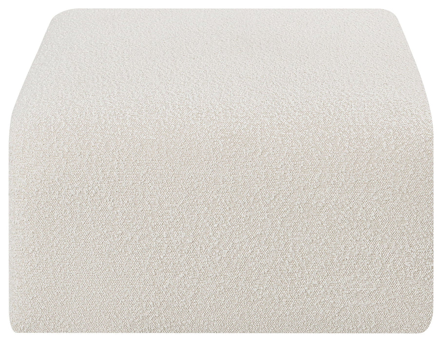 Arc Boucle Fabric Upholstered Modular Ottoman