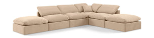 Indulge 140" Velvet Upholstered 6pc. Modular Sectional