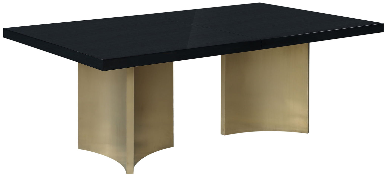 Immerse 84" / 104" / 123.5" Lacquer Top And Stainless Steel Base Extendable Dining Table