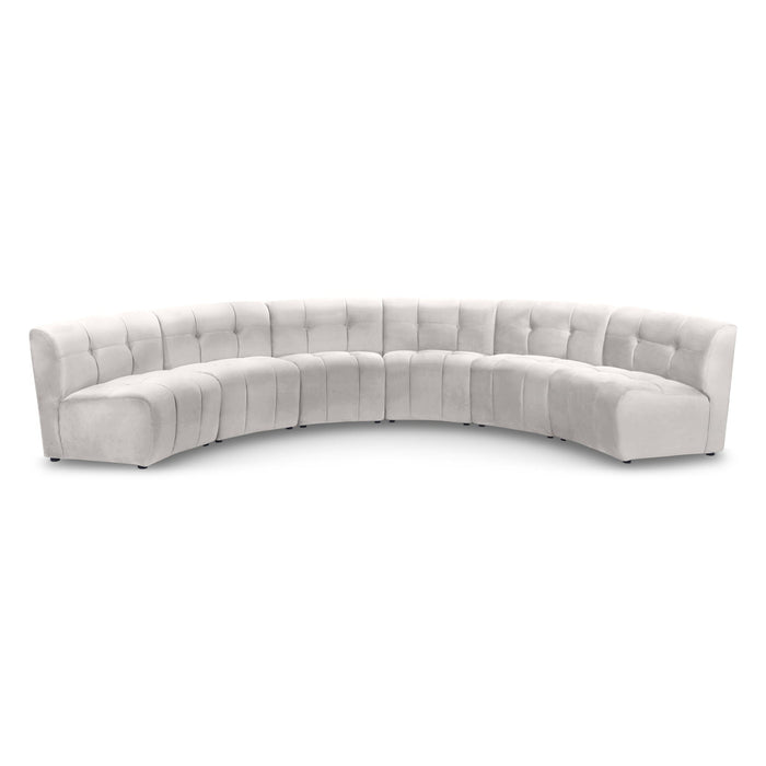 Limitless 157.5" Velvet Upholstered 6pc. Modular Sectional