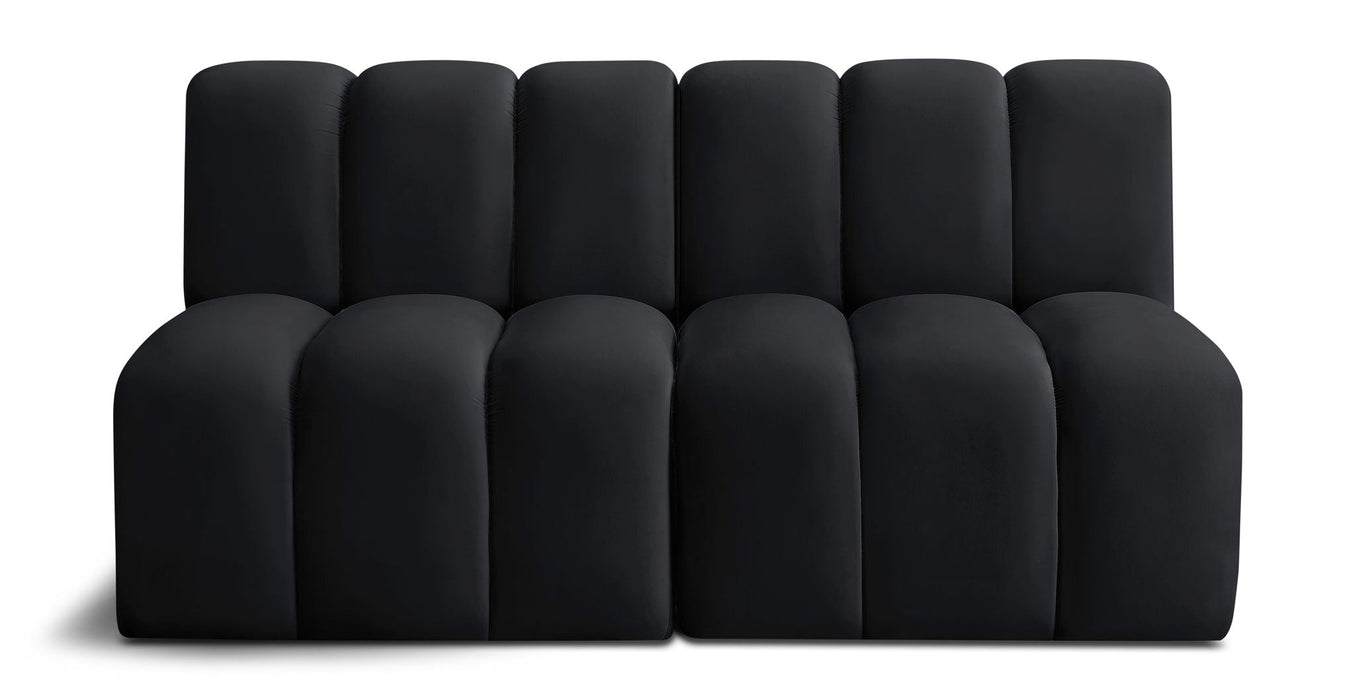 Arc 60" Velvet Upholstered 2pc. Modular Sectional