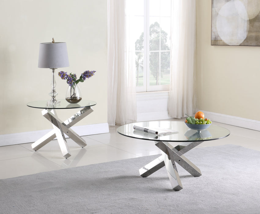 Contemporary 35" Round Cocktail Table 9008-CT