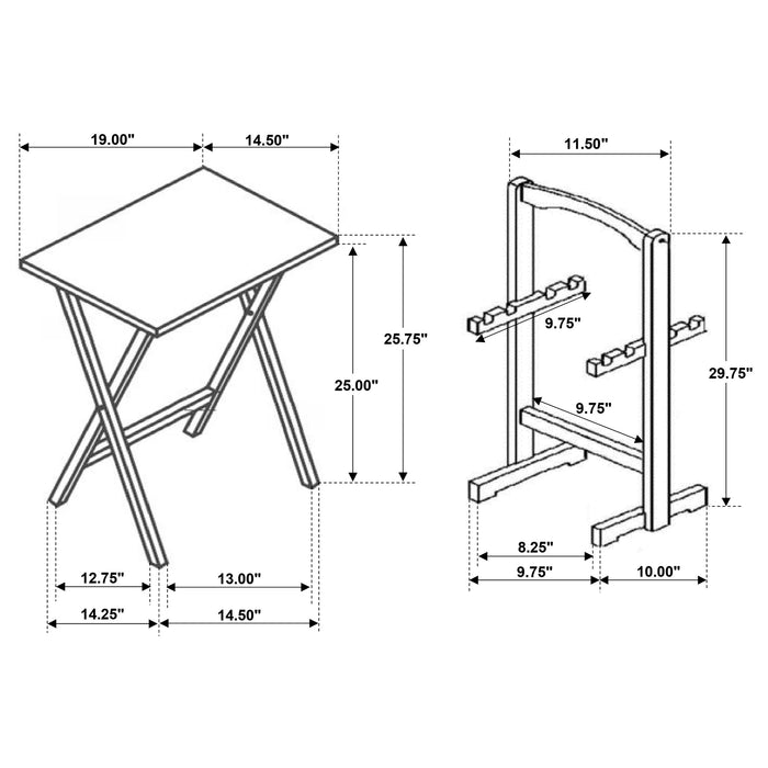 Donna TV Tray Table Set