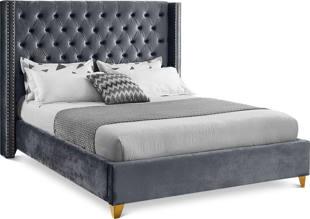 Barolo Velvet Upholstered Bed
