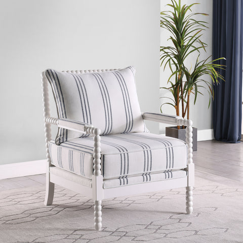 Sillón auxiliar tapizado Blanchett Bobbin blanco