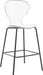 Clarion Lucite Seat And Metal Base Counter Stool