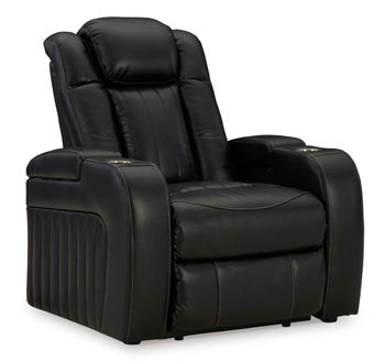 Caveman Den Power Reclining Sofa - Black/Gray