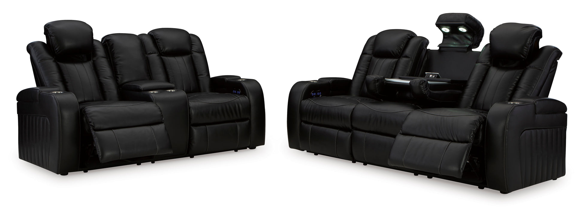 Caveman Den Power Reclining Sofa and Loveseat